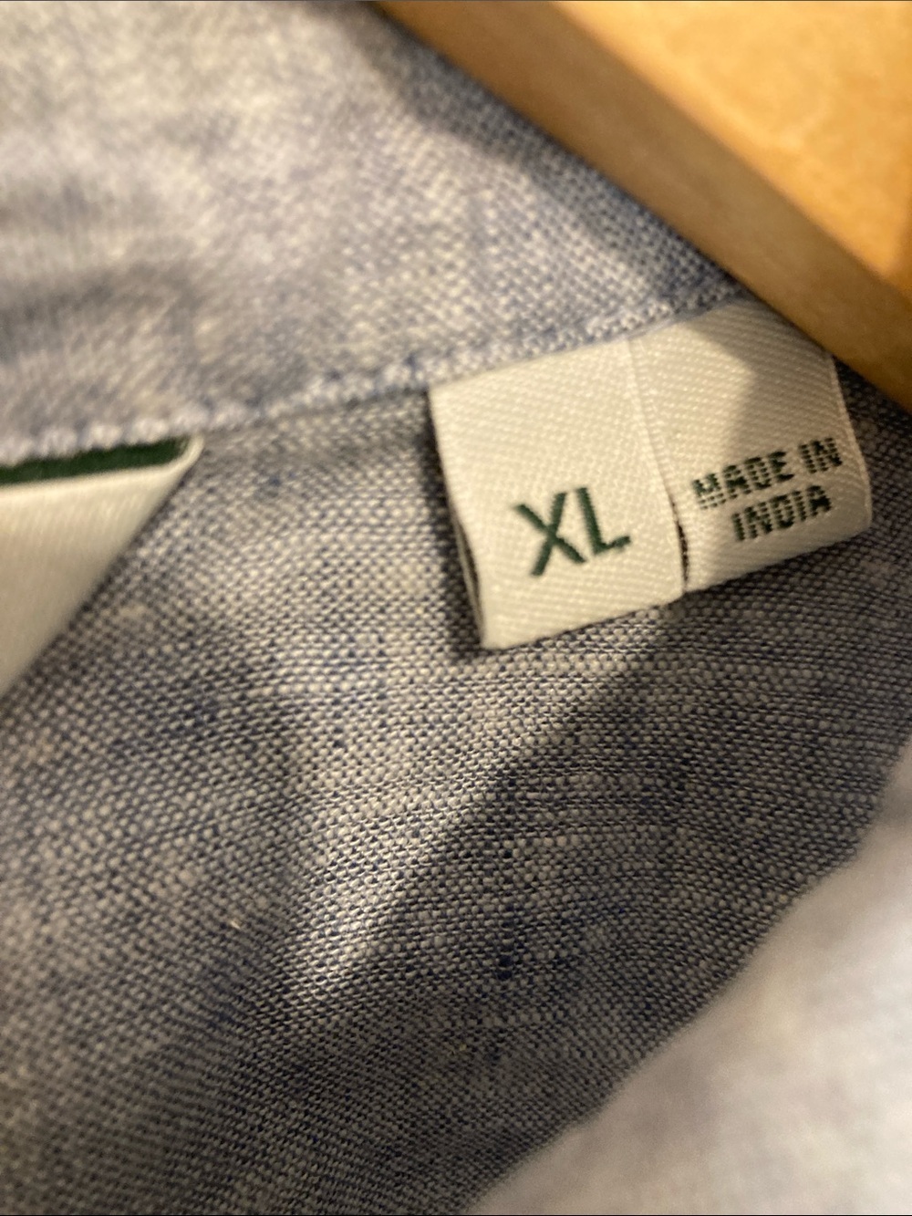 Orvis women’s linen blend Short-Sleeve Button-Down in Heathered Blue XL - Picture 4 of 6